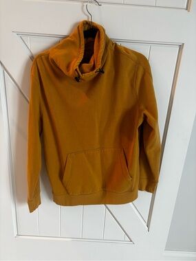 Express Men's Mustard Funnel Neck Pullover Sweater